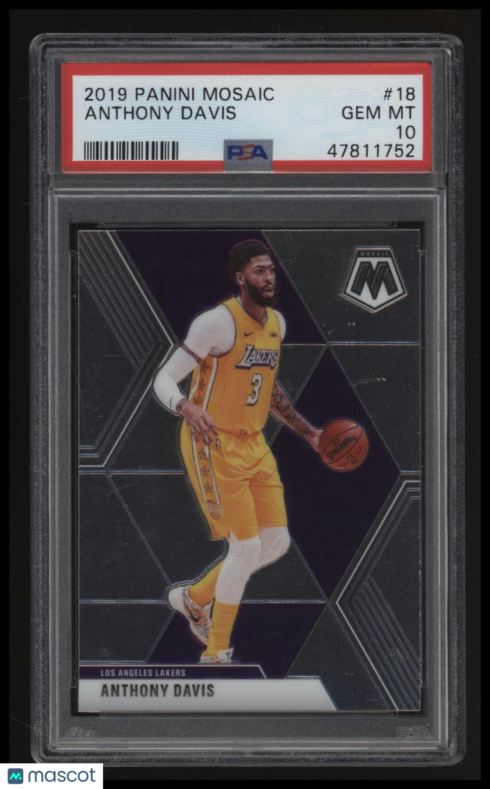 2019 Panini Mosaic Anthony Davis PSA 10
