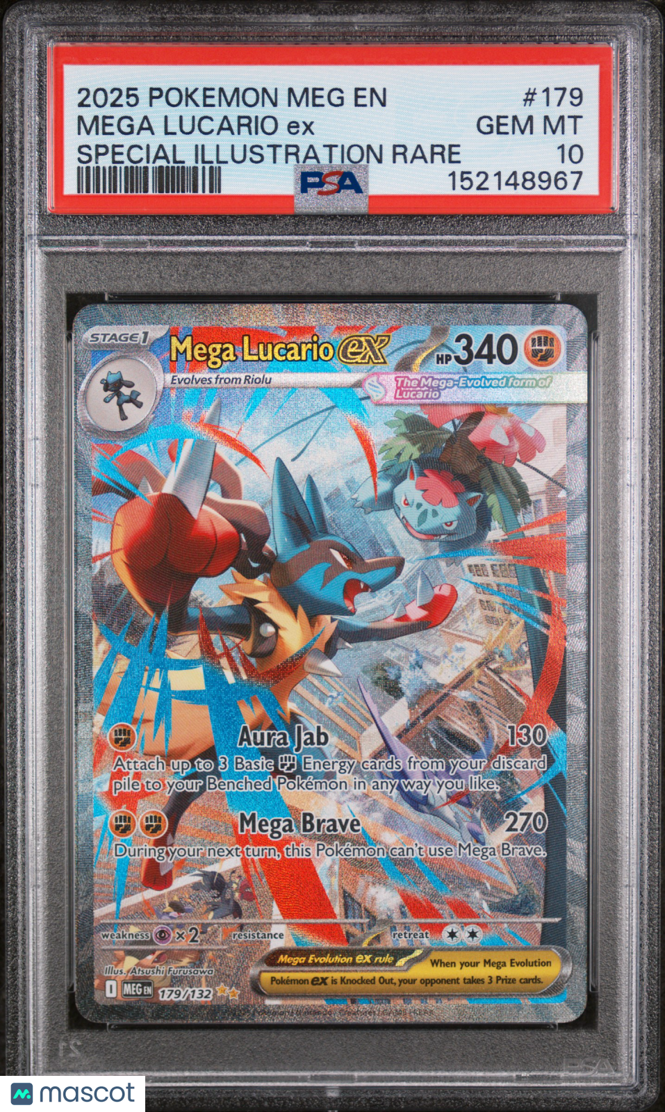 2025 Pokemon Mega Evolution Mega Lucario Ex Special Illustration Rare PSA 10