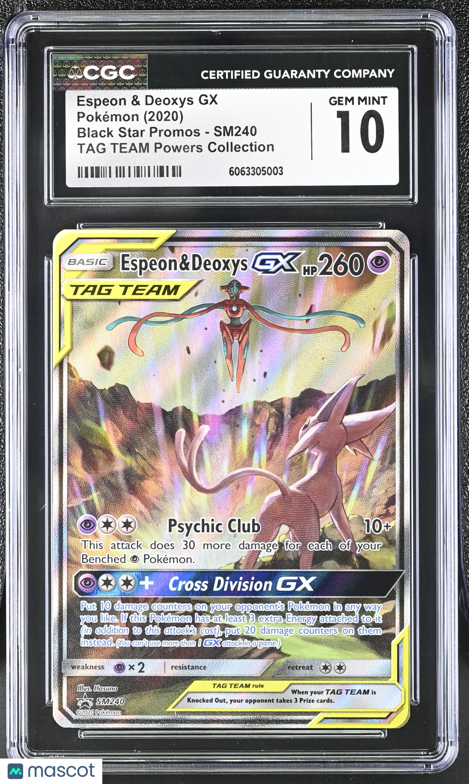 2020 Black Star Promos Espeon & Deoxys GX CGC 10