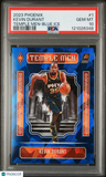 2023 Panini Phoenix Temple Men Kevin Durant Temple Men-Blue Ice PSA 10