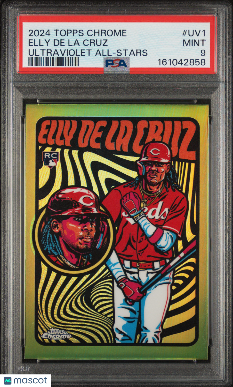 2024 Topps Chrome Ultraviolet All-Stars Elly De La Cruz PSA 9