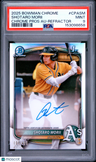 2025 Bowman Chrome Prospect Autographs Shotaro Morii Chrome Refractor PSA 9