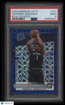 2020 Panini Donruss Optic Anthony Edwards Blue Velocity PSA 9
