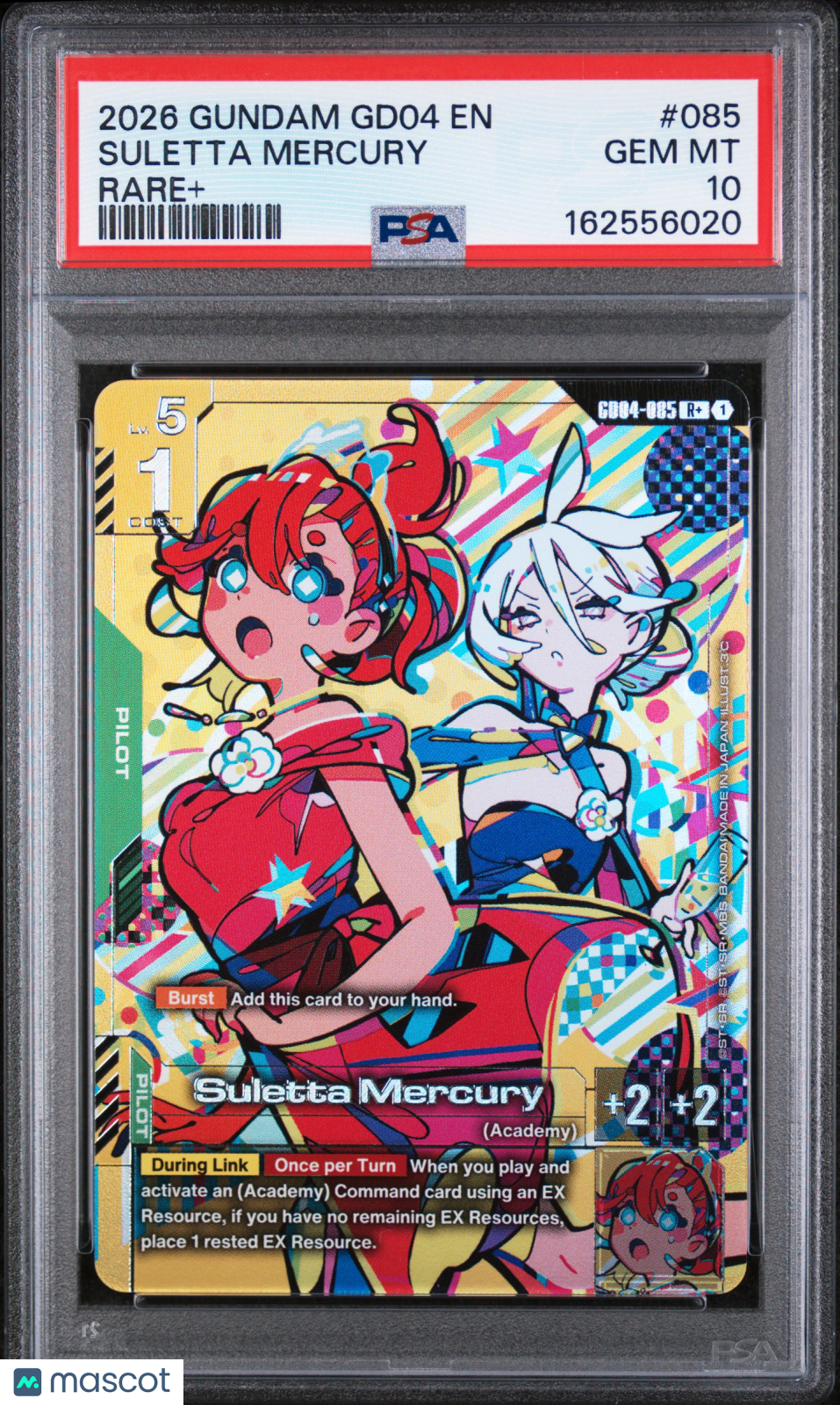 2026 Gundam Gd04-Phantom Aria Suletta Mercury Rare+ PSA 10