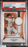 2025 Topps Mlb Mvp Collection Aaron Judge Relic-Orange Foil PSA 8