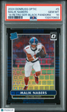 2024 Panini Donruss Optic 2014 Retro Series Malik Nabers Black Pandora PSA 10