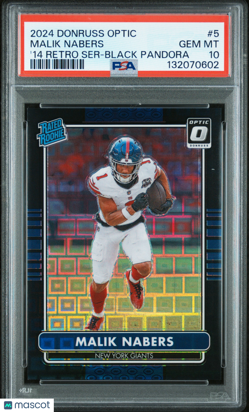 2024 Panini Donruss Optic 2014 Retro Series Malik Nabers Black Pandora PSA 10