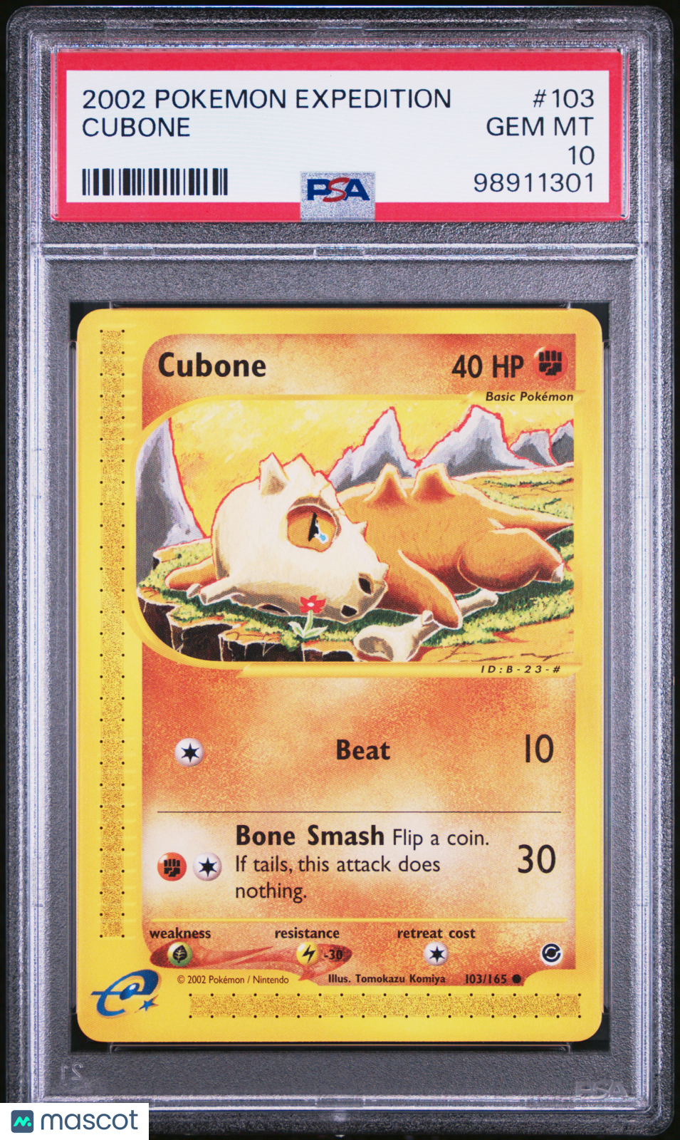 2002 Pokemon Expedition Cubone PSA 10