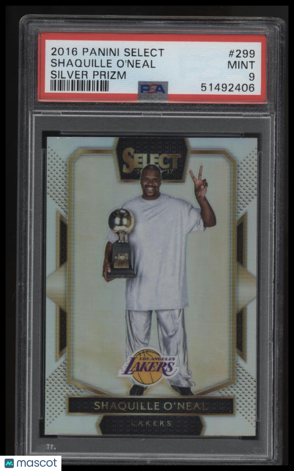2016 Panini Select Shaquille O'Neal Silver Prizm PSA 9