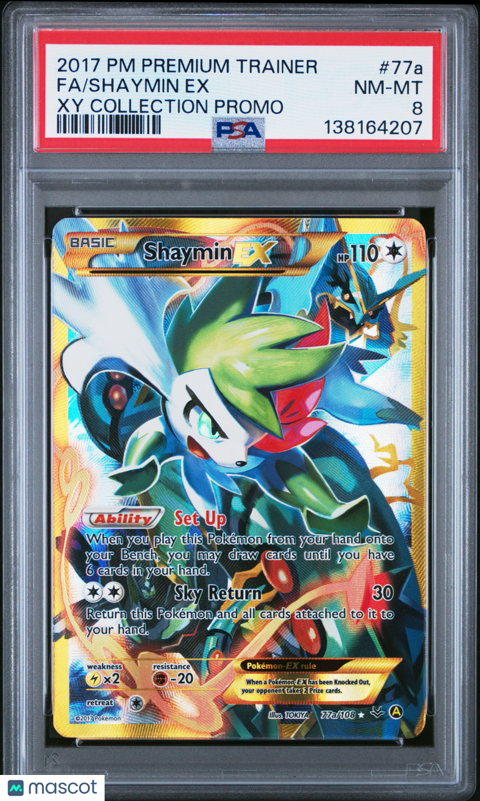 2017 Pokemon Premium Trainer Xy Collection Promo Fa/Shaymin Ex PSA 8