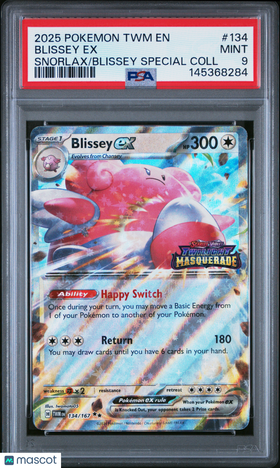 2025 Pokemon Twm En-Twilight Masquerade Blissey Ex Special Coll PSA 9