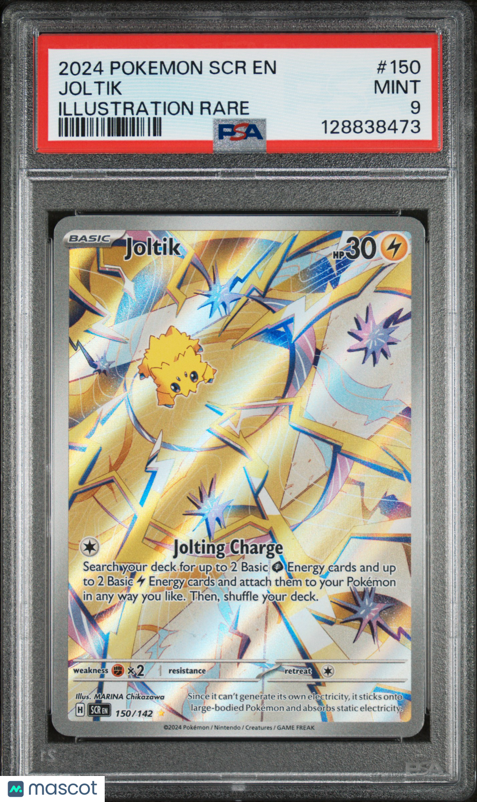 2024 Pokemon Scr En-Stellar Crown Joltik Illustration Rare PSA 9