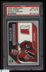 2005 Upper Deck Rookie Threads Zach Parise Rookie Threads PSA 8