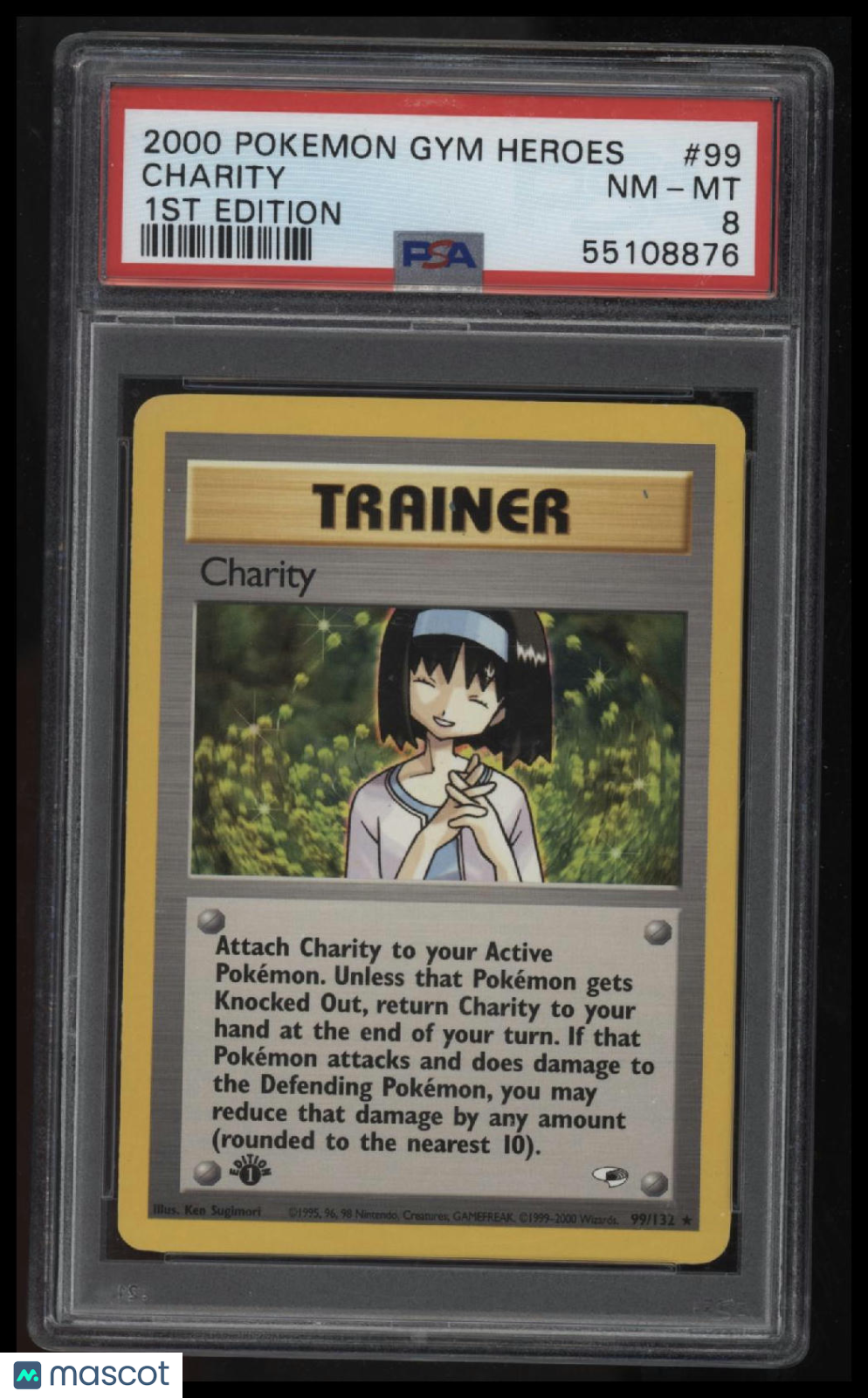 2000 Pokemon Gym Heroes Charity 1st Edition PSA 8