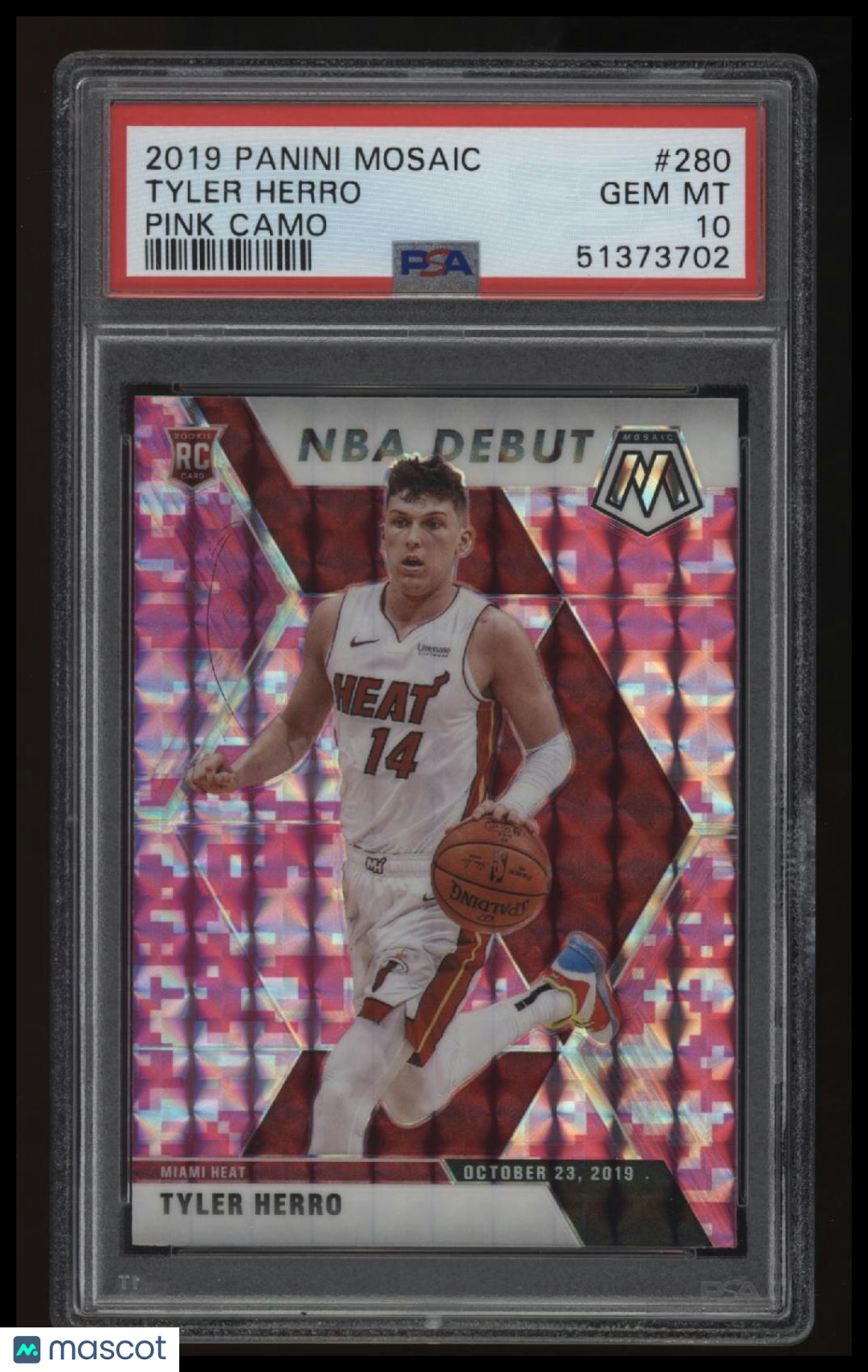 2019 Panini Mosaic Tyler Herro Pink Camo PSA 10