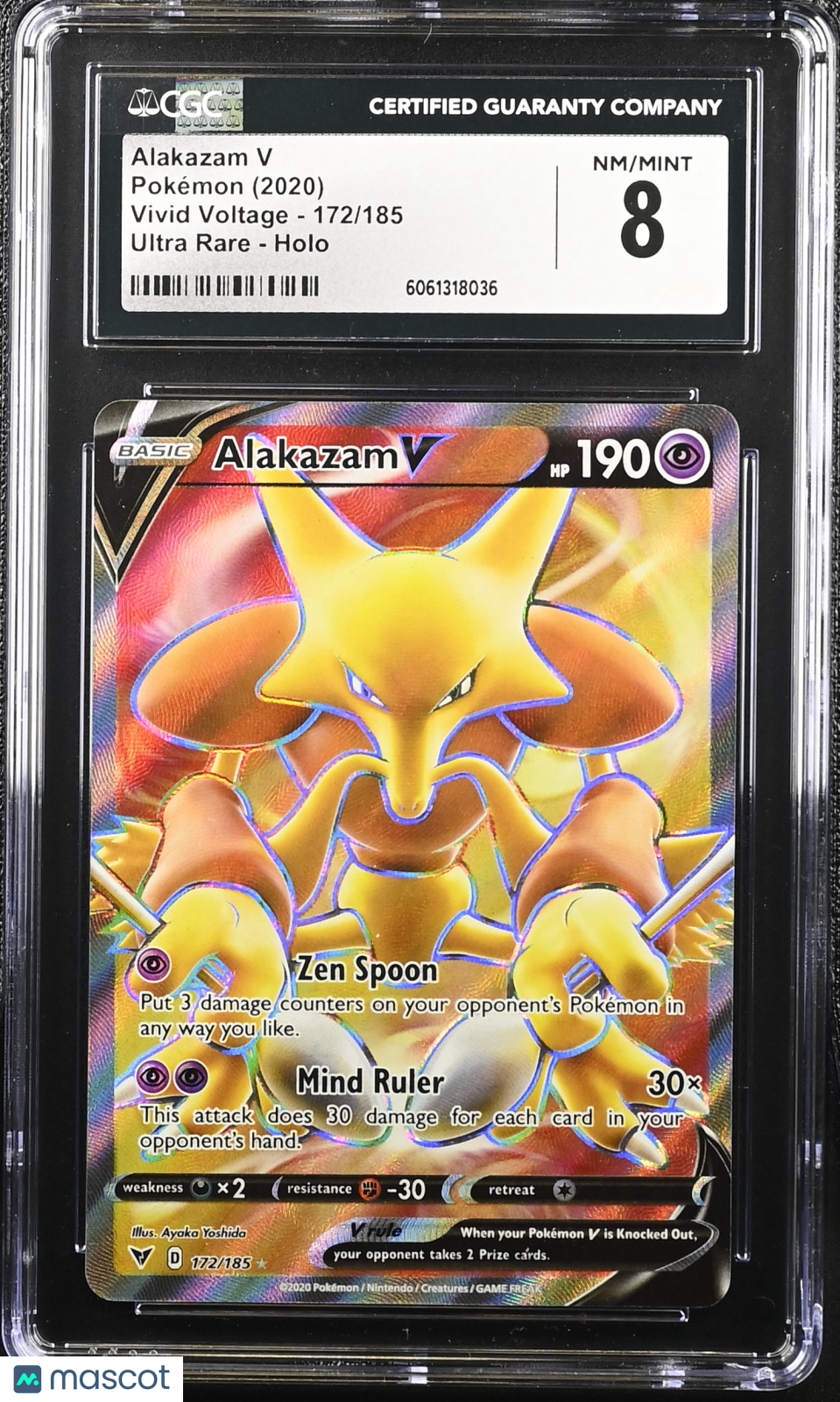 2020 Vivid Voltage Alakazam V CGC 8