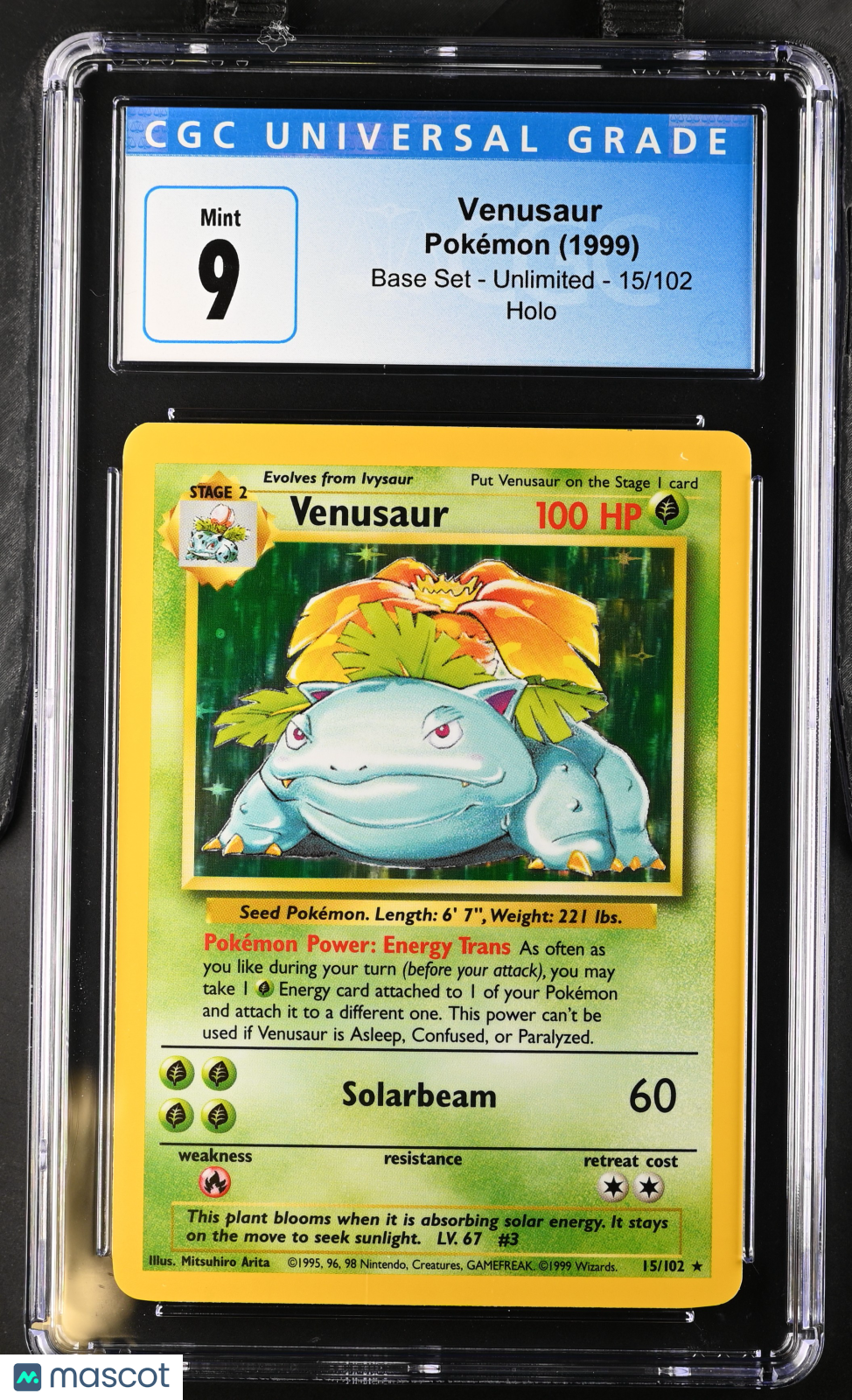 1999 Base Set Venusaur CGC 9