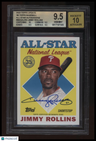 2023 Topps Update '88 Topps Baseball All-Star Autographs Jimmy Rollins BGS 9.5