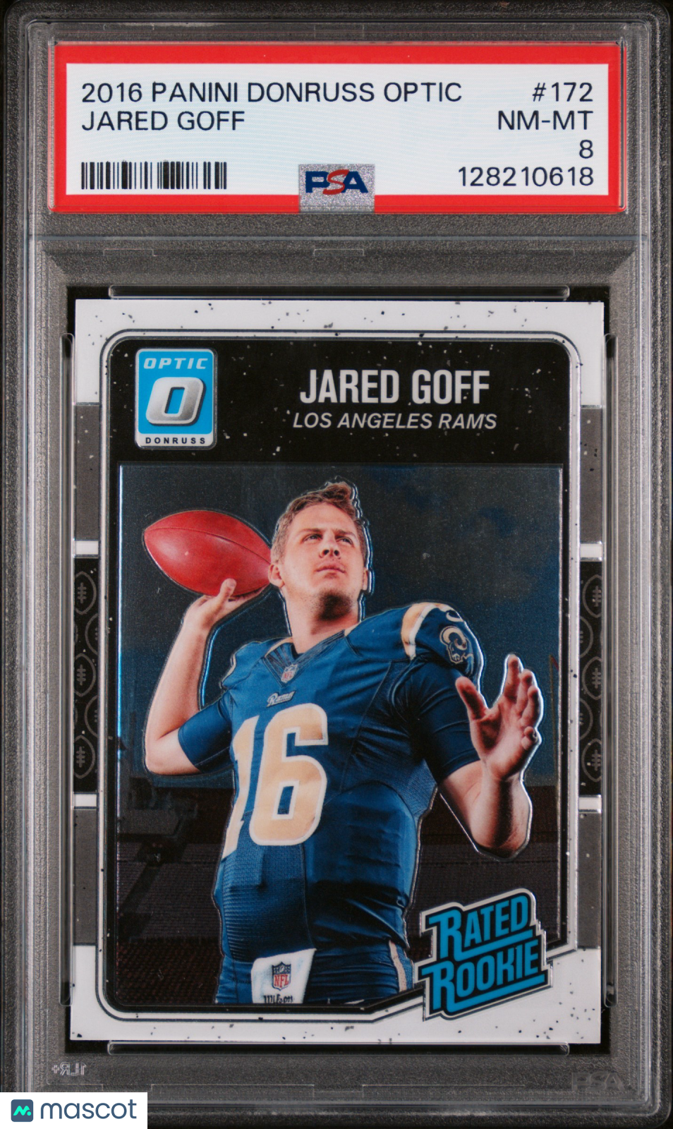2016 Panini Donruss Optic Jared Goff PSA 8