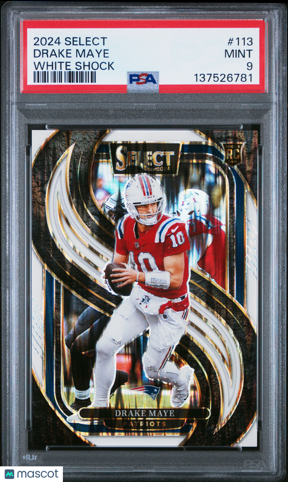 2024 Panini Select Drake Maye White Shock PSA 9