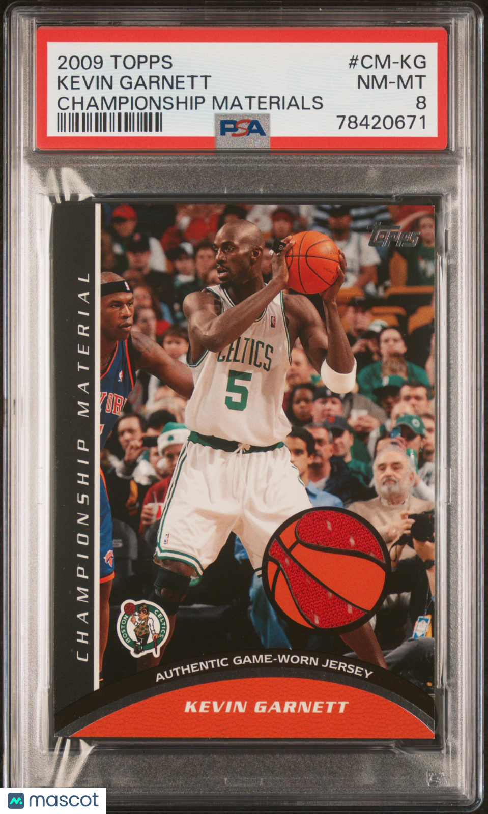 2009 Topps Championship Materials Kevin Garnett Championship Materials PSA 8