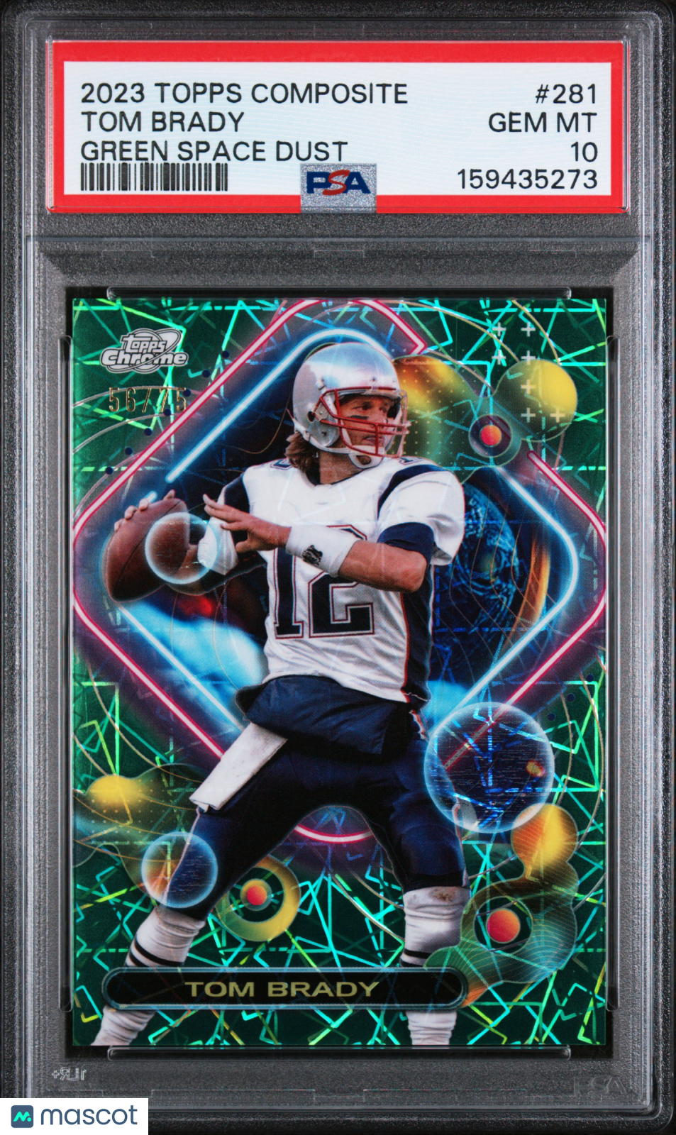 2023 Topps Composite Tom Brady Green Space Dust PSA 10