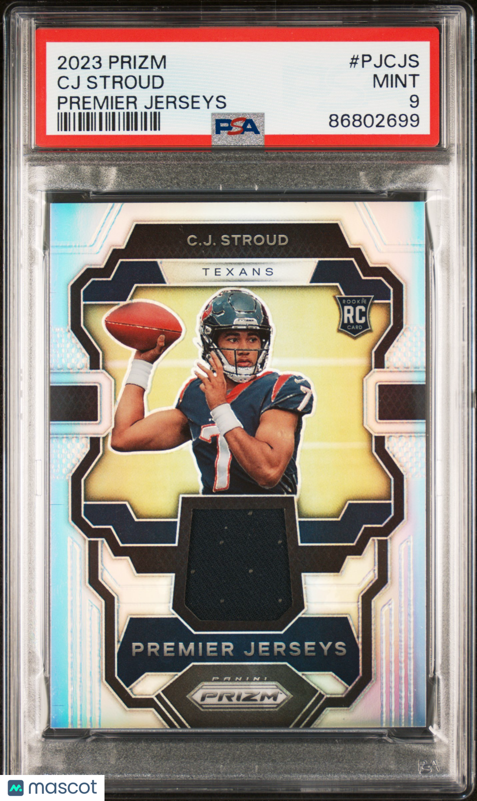2023 Panini Prizm Premier Jerseys Cj Stroud PSA 9