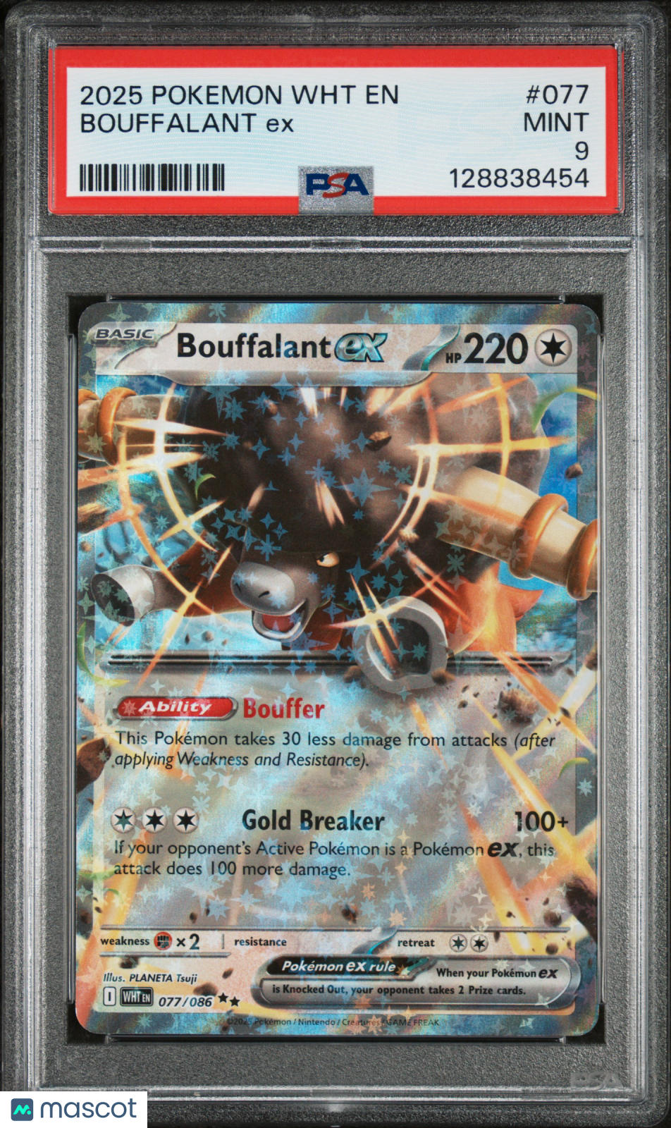 2025 Pokemon Wht En-White Flare Bouffalant Ex PSA 9