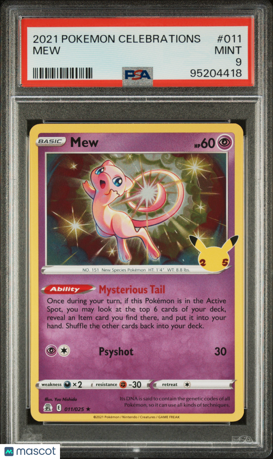 2021 Pokemon Celebrations Mew PSA 9