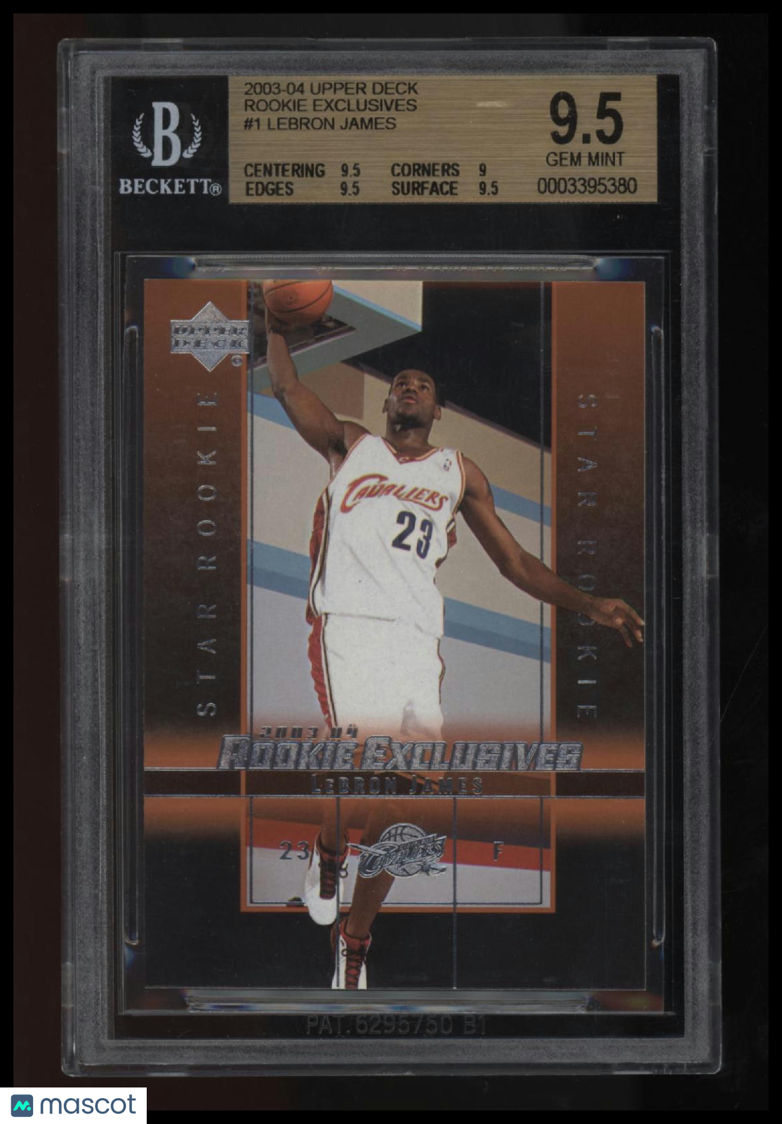 2003-04 Upper Deck Rookie Exclusives LeBron James BGS 9.5