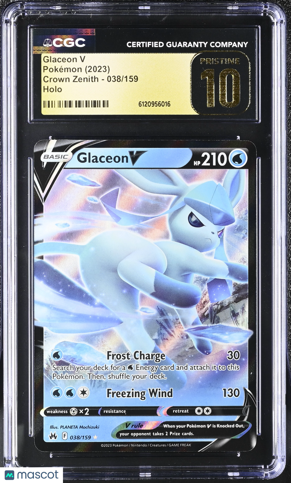 2023 Crown Zenith Glaceon V CGC Pristine 10