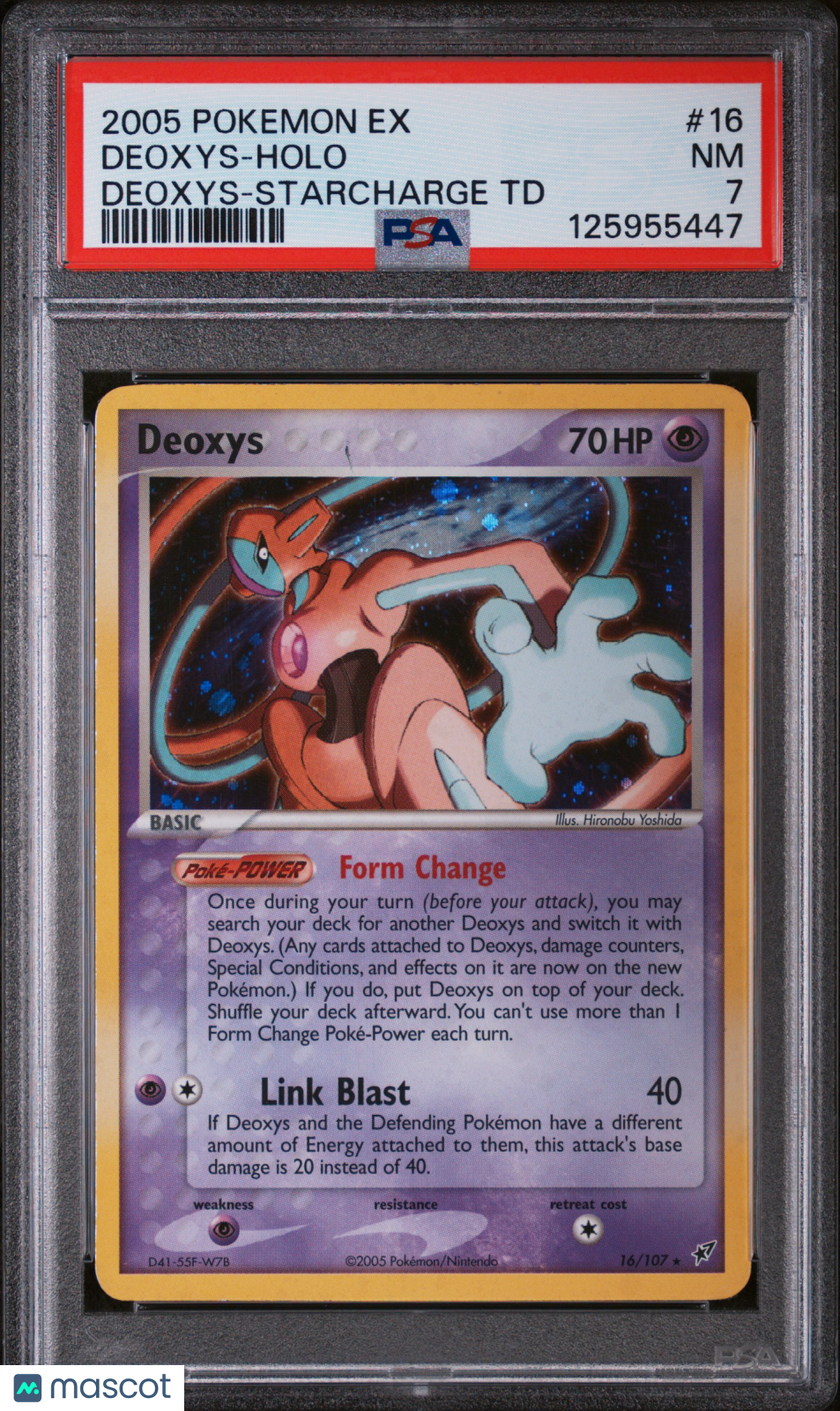 2005 Pokemon Ex Deoxys Deoxys-Holo Deoxys-Starcharge Td PSA 7