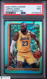 2025 Topps Chrome Lebron James Aqua Refractor PSA 9