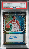 2021 Panini Obsidian Evan Mobley Rookie Eruption Signature /75 PSA 10