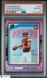 2024 Panini Donruss Jayden Daniels Optic Preview-Pink PSA 10