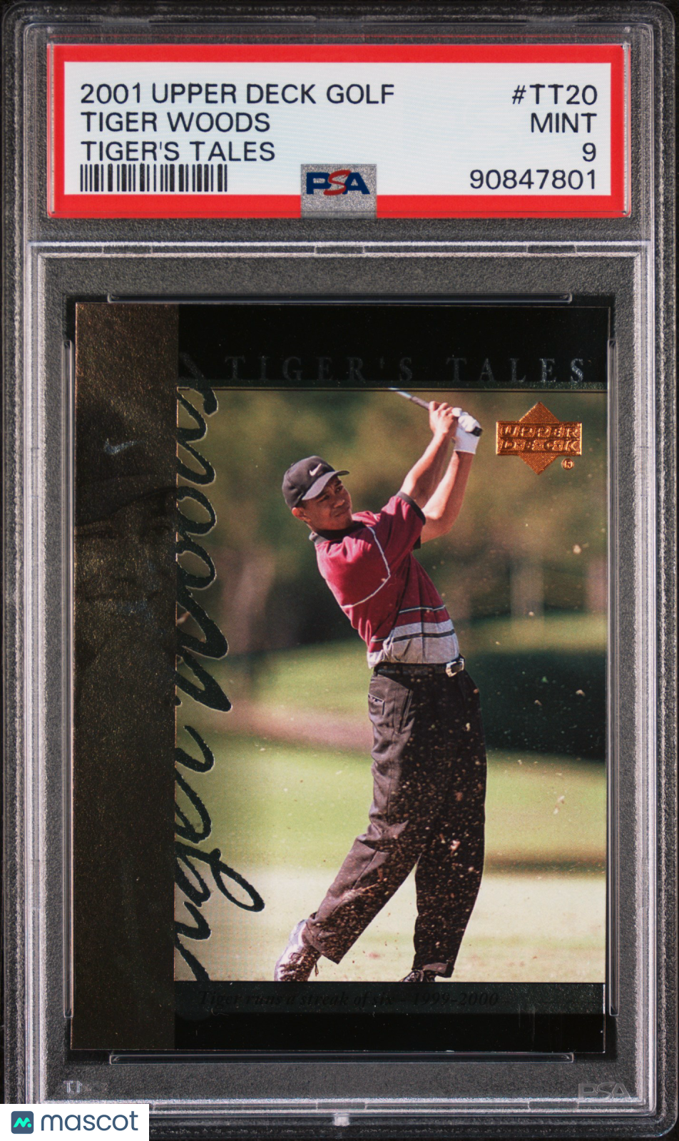 2001 Upper Deck Tiger'S Tales Tiger Woods #TT20 PSA 9
