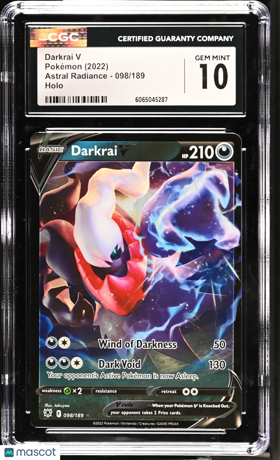 2022 Astral Radiance Darkrai V CGC 10
