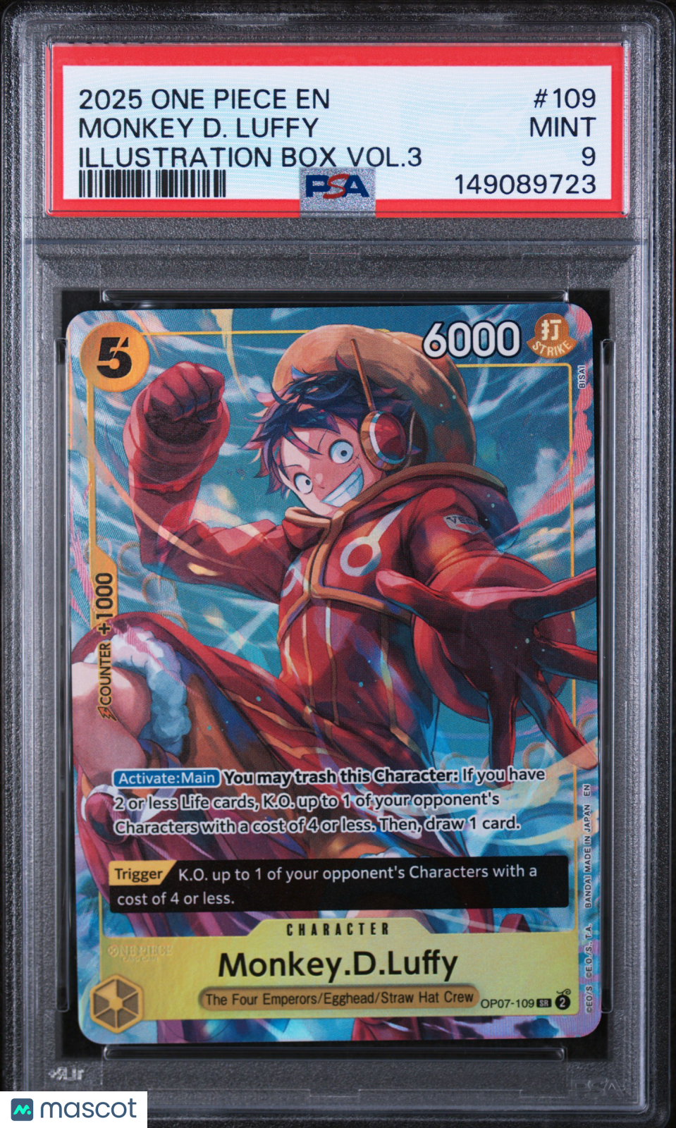 2025 One Piece Promos Monkey D. Luffy Illustration Box Vol.3 PSA 9