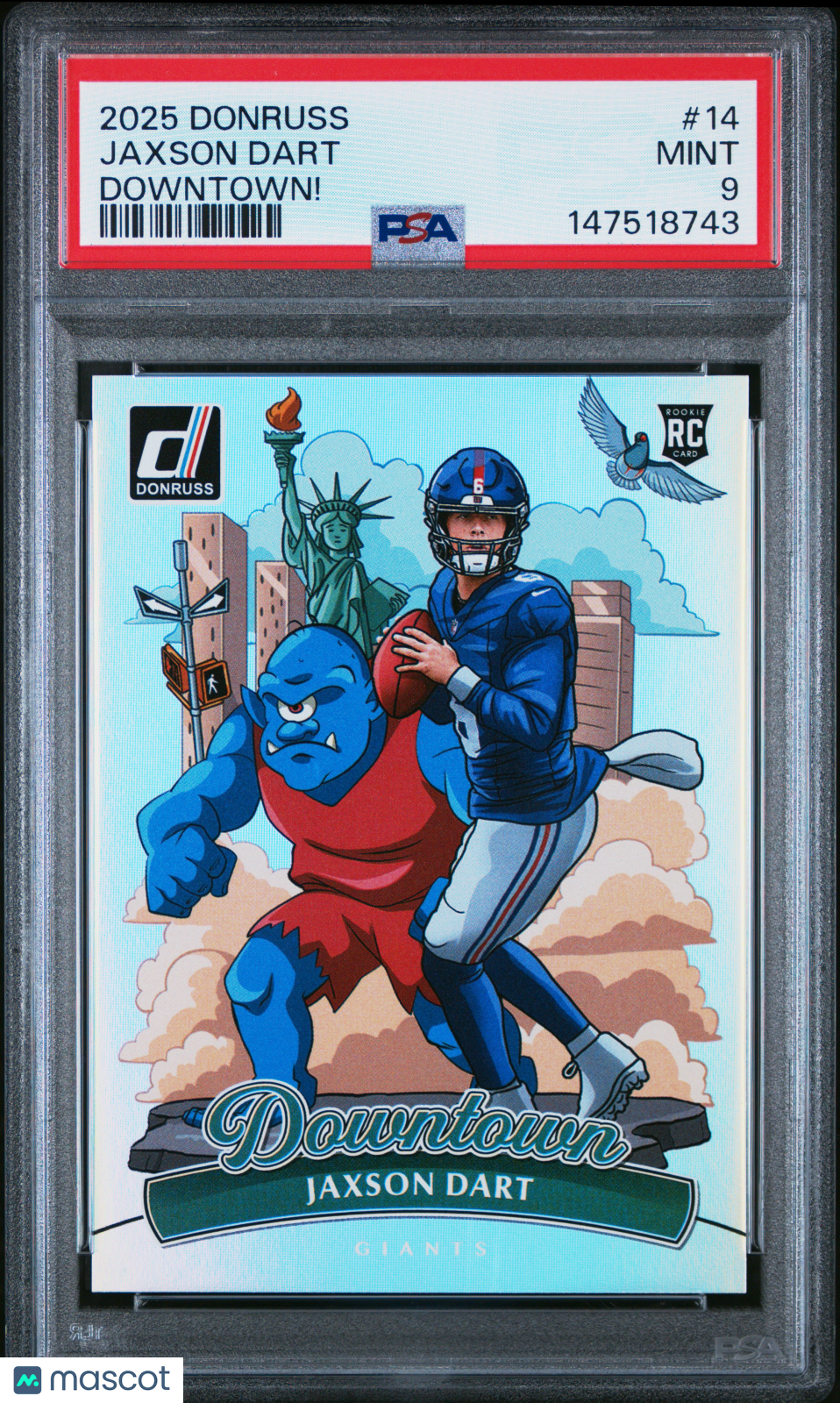 2025 Panini Donruss Downtown Jaxson Dart PSA 9