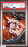 2023 Topps Chrome Black Corbin Carroll Orange Refractor PSA 10