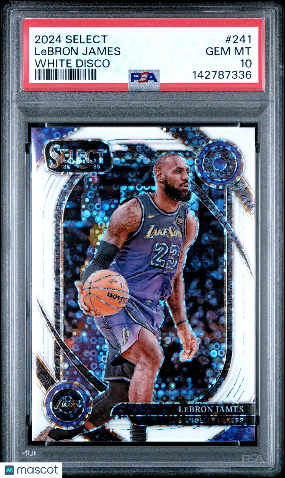 レブロン・ジェームズ　PSA 10 2024 Panini Select Lebron James White Disco PSA 10