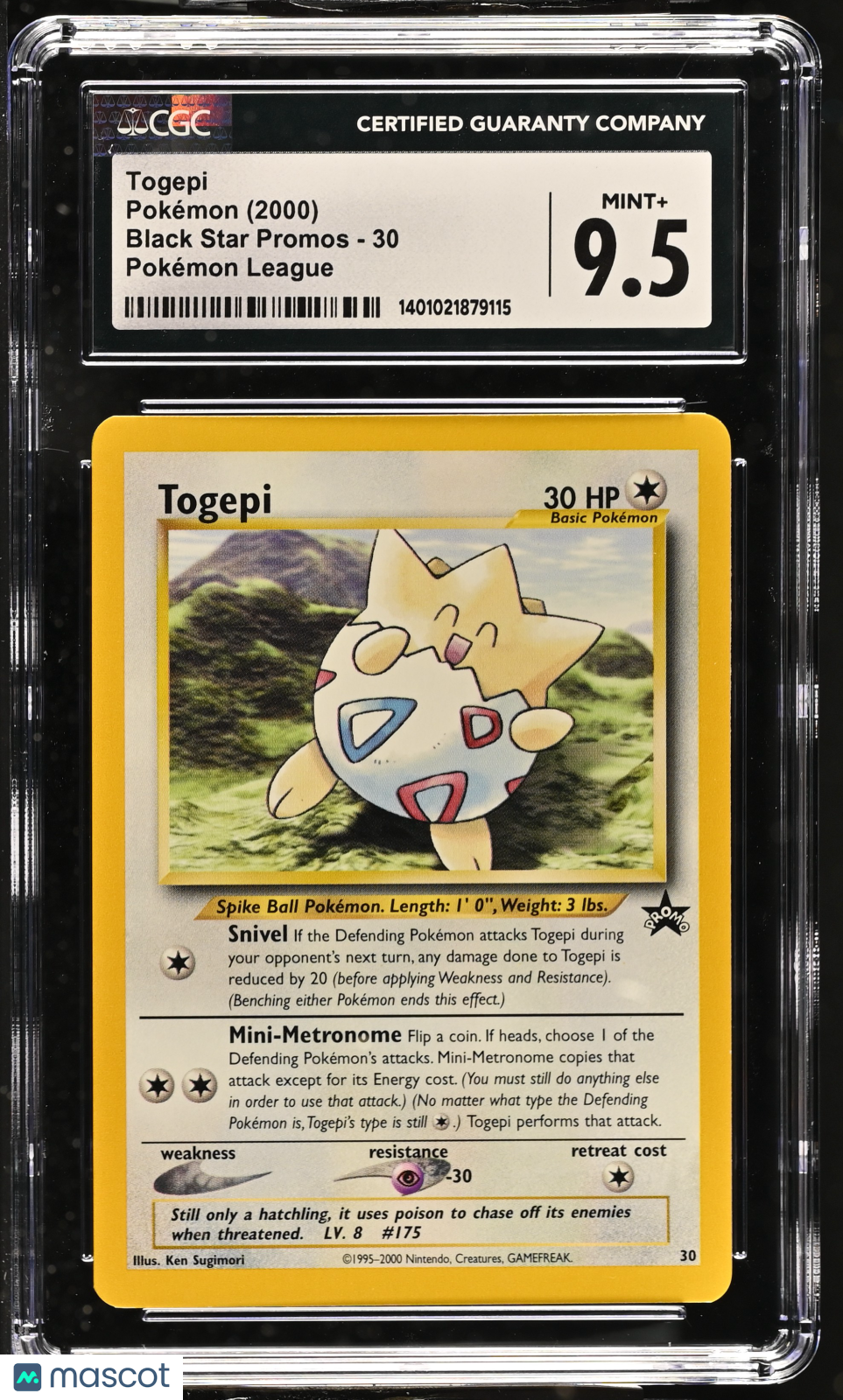 2000 Black Star Promos Togepi CGC 9.5