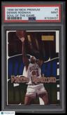 1998 Skybox Premium Soul Of The Game #5 Dennis Rodman Soul Of The Game PSA 9