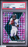 2020 Panini Mosaic Jalen Hurts Camo Pink PSA 10
