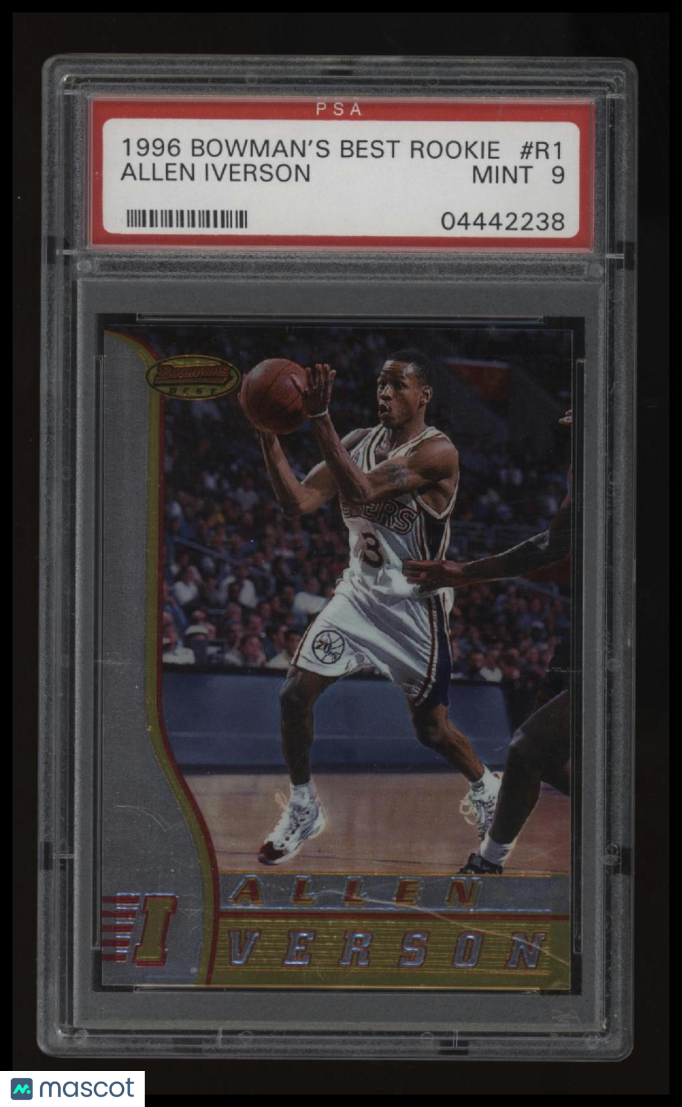 1996 Bowman&#39;S Best Rookie Allen Iverson PSA 9