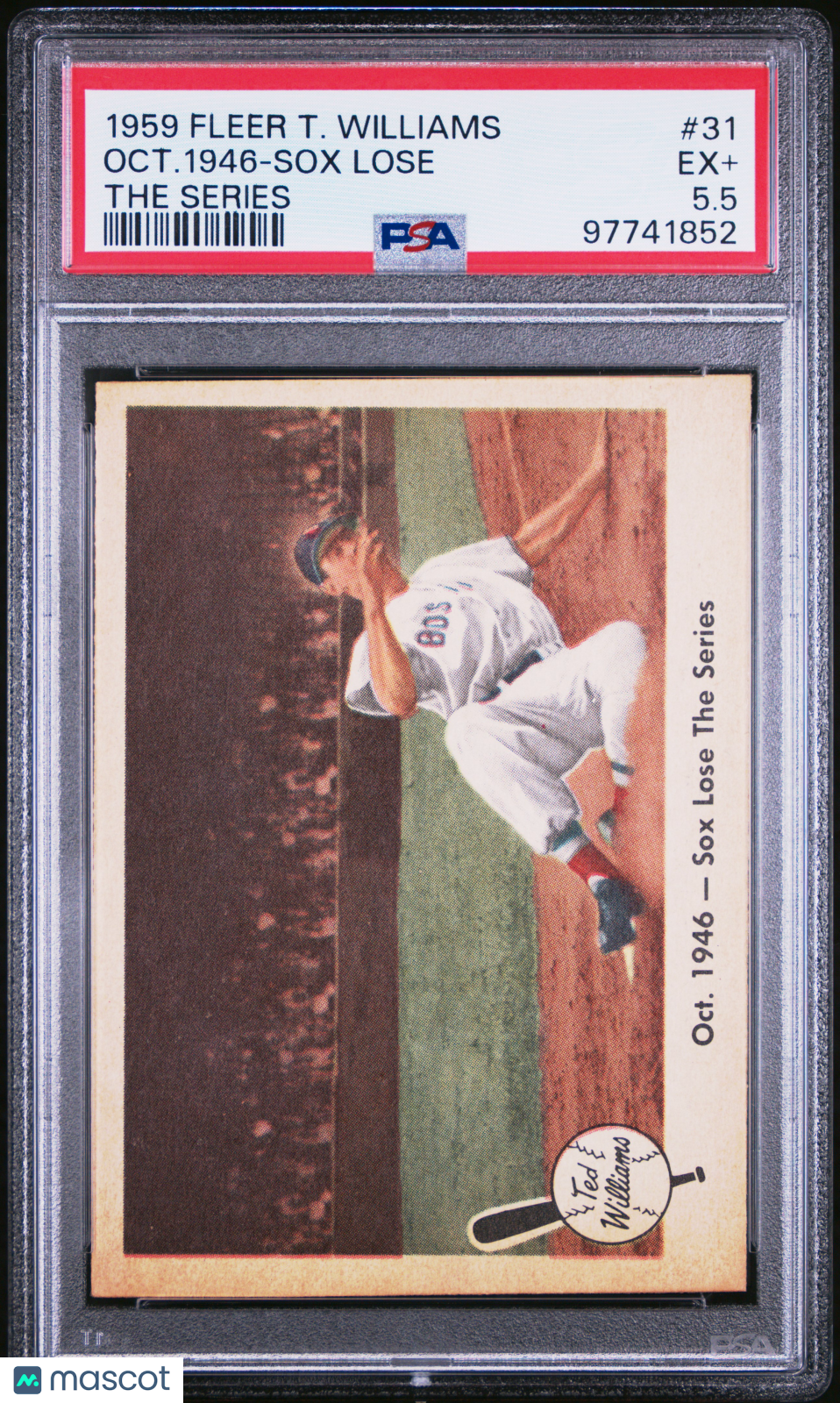 1959 Fleer Ted Williams Oct.1946-Sox Lose The Series PSA 5.5 97741852