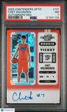 2022 Panini Contenders Optic Chet Holmgren Autograph-Red PSA 7