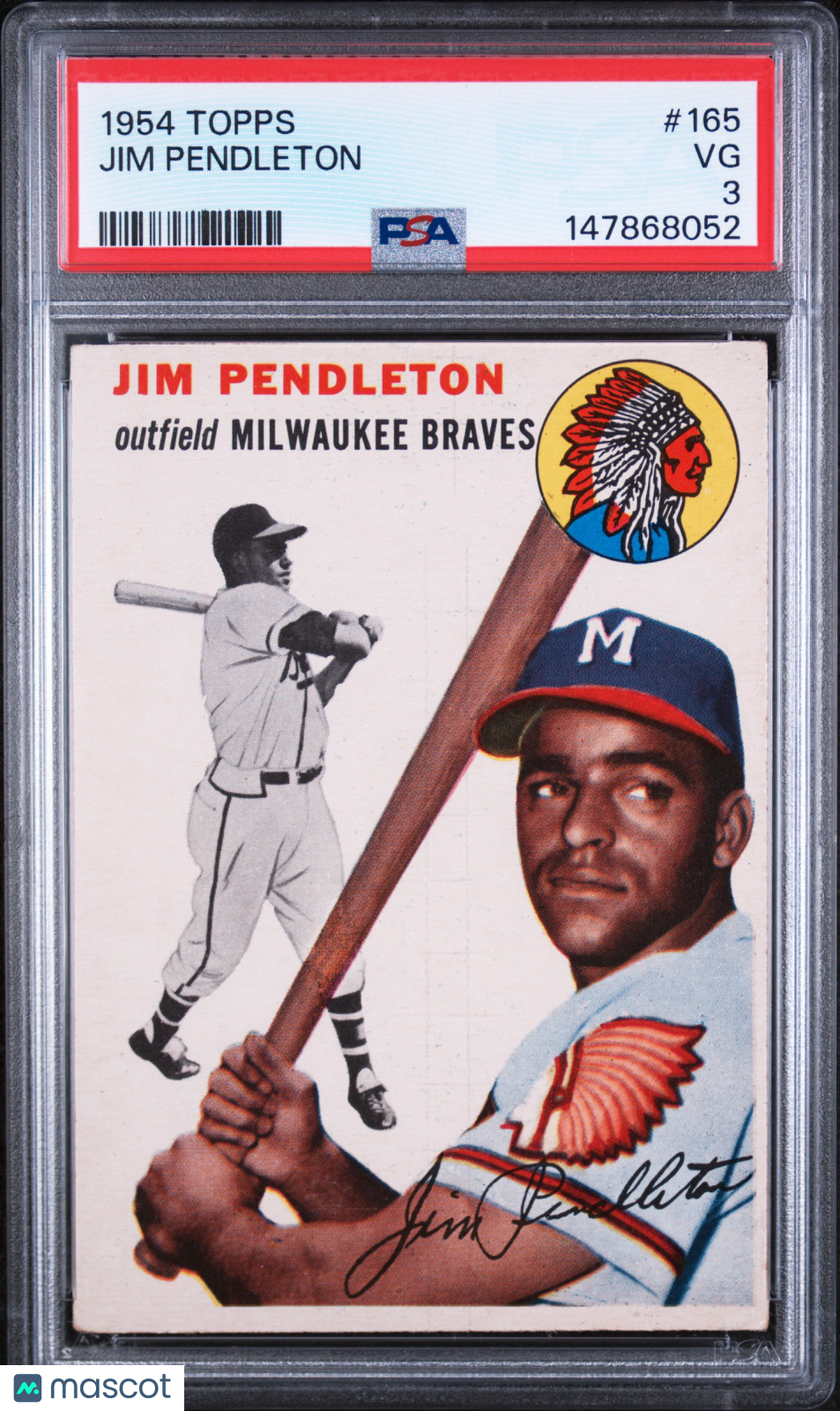 1954 Topps Jim Pendleton PSA 3