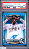2025 Bowman Chrome Sapphire Chrome Prospects Auto Ayden Johnson PSA 9