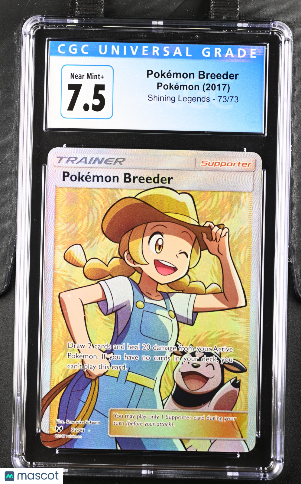 2017 Shining Legends Pokémon Breeder CGC 7.5